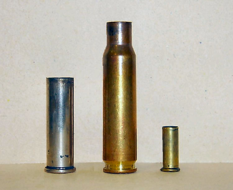 .357 and 7.62 and .22 cartridges