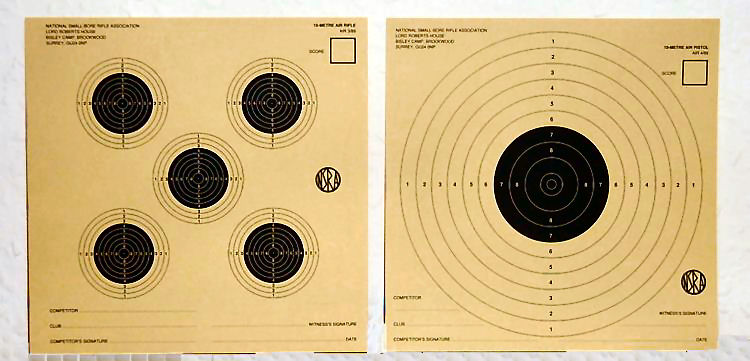 10 metre airgun targets